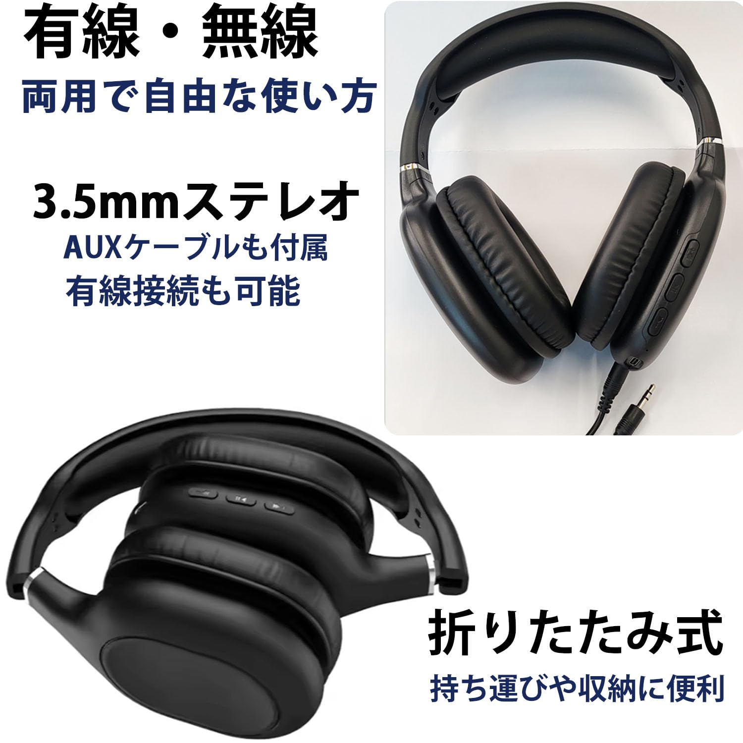 Amazon.co.jp: Bluetooth5.4 ヘッドセット FS-BTHDL03-BK 有線・無線